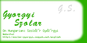 gyorgyi szolar business card